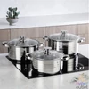 Kép 2/10 - TOO LP-7172 prémium rozsdamentes 6 darabos edénykészlet, 2,3 liter+4,2 liter+5,8 liter fazék/lábas+fedők