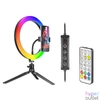 Kép 1/6 - Tracer TRAOSW46807 Ring Light 8 W/26 cm/600-1700 lm/RGB/gyűrűs LED lámpa mini állvánnyal
