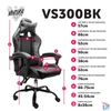Kép 6/6 - Ventaris VS300BK fekete gamer szék