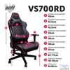 Kép 7/7 - Ventaris VS700RD fekete-piros gamer szék