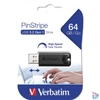 Kép 3/3 - Verbatim 49318 Store`n`Go PINSTRIPE 64GB USB 3.0 fekete Flash Drive