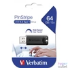 Kép 3/3 - Verbatim 49318 Store`n`Go PINSTRIPE 64GB USB 3.0 fekete Flash Drive