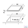 Kép 2/5 - Whirlpool AKT 8601 IX fekete, beépíthető, elektromos üvegkerámia, főzőzóna: 4, beépíthető méret: 56cm, főzőlap