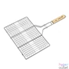 Kép 2/3 - Barbecook BC-ACC-7104 hamburgersütő grillrács, krómozott, fa nyél, 100% FSC, 6db-os