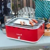 Kép 2/5 - Barbecook BC-CHA-1019 Carlo asztali faszenes grill, piros, 44x33x21cm