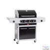 Kép 1/8 - Barbecook BC-GAS-2024 Siesta 412 Black Edition gázgrill, tárolóval, oldalégővel, 132x56x120cm