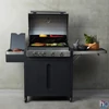 Kép 3/4 - Barbecook BC-GAS-2038 Stella 4311 gázgrill, tárolóval, infravörös oldalégővel, 174x59x119cm