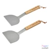 Kép 1/2 - Barbecook BC-ACC-7123 2db-os rozsdamentes acél rostlap forgató, fa nyél, 100% FSC, 31cm