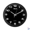 Kép 1/3 - Btech BH-110 falióra, 32 cm átmérő, fekete számlap, fekete keret, műanyag