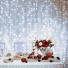 Kép 2/4 - Home DLF 400/WH LED-es fényfüggöny, 2x2 m / 400 db hidegfehér LED, állófényű, fehér vezeték, sorolható, kül- és beltéri kivitel