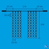 Kép 3/3 - Home DLF 600/WH LED-es fényfüggöny, 2x3 m / 600 db hidegfehér LED, állófényű, fehér vezeték, sorolható, kül- és beltéri kivitel