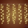 Kép 2/4 - Home MLF 300/WW micro LED-es cluster fényfüggöny, 3x0,5 m / 300 db melegfehér micro LED, 8 fényprogram, távirányító, hálózati adapter, kül- és beltéri kivitel