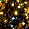 Kép 1/2 - Home KKL 200F/WH LED-es sziporkázó fényfüzér, 20 m / 200 db hidegfehéren sziporkázó melegfehér LED, zöld vezeték, hálózati adapter, kül- és beltéri kivitel
