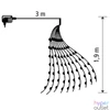 Kép 7/7 - Home ML 200/WH micro LED-es fényfüzérköteg, 200 db hidegfehér micro LED, 10 ágú, vékony, ezüstszínű vezeték, hálózati adapter, kül- és beltéri kivitel