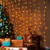 Kép 1/3 - Home KIN 168C/WW LED-es fényfüggöny, 1,2x1,4 m / 168 db melegfehér LED, fehér vezeték, állófényű, hálózati adapter, beltéri kivitel