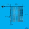 Kép 3/3 - Home KIN 168C/WW LED-es fényfüggöny, 1,2x1,4 m / 168 db melegfehér LED, fehér vezeték, állófényű, hálózati adapter, beltéri kivitel