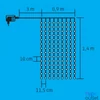 Kép 3/3 - Home KIN 126C/WW LED-es fényfüggöny, 0,9x1,4 m / 126 db melegfehér LED, fehér vezeték, állófényű, hálózati adapter, beltéri kivitel