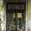 Kép 1/4 - Home KAF 210LC LED-es fényfüggöny, 2x1 m / 210 db hidegfehér LED, fehér vezeték, állófényű, hálózati adapter, kül- és beltéri kivitel