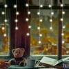 Kép 1/3 - Home KAF 50C LED/WW LED-es fényfüggöny, 0,81 m / 50 db melegfehér LED,  fehér vezeték, álló fényű, hálózati adapter, beltéri kivitel