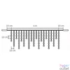 Kép 2/3 - Home KSF 200/WH LED-es fényfüggöny, 4 m / 200 db hidegfehér LED, állófényű, fekete vezeték, sorolható, kül- és beltéri kivitel