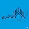 Kép 4/4 - Home KAD 07 gyertyapiramis, 7 db izzó, lakkozott fa, L2040C/E10