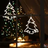 Kép 2/4 - Home KID 502 B/WW fenyőfa ablakdísz, 35 db melegfehér LED, 3 funkció, kapcsolható