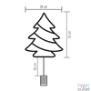Kép 4/4 - Home KID 502 B/WW fenyőfa ablakdísz, 35 db melegfehér LED, 3 funkció, kapcsolható