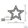 Kép 4/4 - Home KID 503 B/WW csillag ablakdísz, 35 db melegfehér LED, 3 funkció, kapcsolható