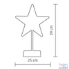 Kép 5/5 - Home KAD 20 STAR csillag asztaldísz, 20 db LED, ABS műanyag, 25 x 39 cm