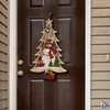 Kép 2/3 - Home KID 24 ajtódísz, optikai szálak, fenyőfa, festett dekoráció 