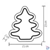 Kép 3/3 - Home KAD 28 fa asztaldísz, fenyő, LED neon-light szalag, melegfehér