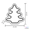 Kép 3/3 - Home KAD 28 fa asztaldísz, fenyő, LED neon-light szalag, melegfehér