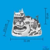 Kép 3/3 - Home DRM 10 világító karácsonyi falu, szán, mikulás, színes LED, zenélő, világító, beltéri
