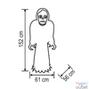 Kép 4/4 - Home KD 150 CS felfújható halloween csontváz, 152 cm, belső LED projektorral, beépített ventilátor, kül- és beltéri