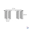 Kép 3/3 - Home DLFC 600/WW LED-es cluster fényfüggöny, 2,7x0,6 m / 600 db melegfehér LED, állófényű, fehér vezeték, sorolható, kül- és beltéri kivitel