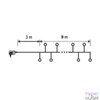 Kép 3/3 - Home MLCS 600/M micro LED-es cluster fényfüzér, 9 m / 600 RYBG és melegfehér LED, 11 fényprogram, távirányító, hálózati adapter, kül- és beltéri kivitel