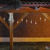 Kép 2/3 - Home G 10201 LED-es jégcsap fényfüzér, 3,33x0,21 m / 200 db hidegfehér LED, 10 db jégcsap, átlátszó vezeték, fényjáték, hálózati adapter, kül- és beltéri kivitel