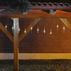 Kép 2/3 - Home G 10201 LED-es jégcsap fényfüzér, 3,33x0,21 m / 200 db hidegfehér LED, 10 db jégcsap, átlátszó vezeték, fényjáték, hálózati adapter, kül- és beltéri kivitel