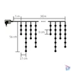 Kép 2/2 - Home KKF 908/WW LED-es fényfüggöny, 30 m / 900 db melegfehér LED, 8 fényprogram, fehér vezeték, hálózati adapter, kül- és beltéri kivitel