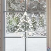Kép 2/4 - Home KID502WW fenyőfa ablakdísz, kül- és beltéri kivitel, 35 db melegfehér LED, 2 tapadókorong, fehér tápkábel, 33 x 28 cm