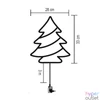 Kép 4/4 - Home KID502WW fenyőfa ablakdísz, kül- és beltéri kivitel, 35 db melegfehér LED, 2 tapadókorong, fehér tápkábel, 33 x 28 cm