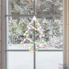 Kép 3/4 - Home KID502M fenyőfa ablakdísz, kül- és beltéri kivitel, 35 db színes LED, 2 tapadókorong, fehér tápkábel, 33 x 28 cm