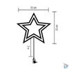 Kép 3/3 - Home KID503M csillag ablakdísz, kül- és beltéri kivitel, 35 db színes LED, 2 tapadókorong, fehér tápkábel, 33 x 28 cm