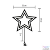 Kép 3/3 - Home KID503WW csillag ablakdísz, kül- és beltéri kivitel, 35 db melegfehér LED, 2 tapadókorong, fehér tápkábel, 33 x 28 cm