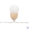 Kép 2/3 - Home MLC20B LED-es gömb fényfüzér, 20 melegfehér LED, elemes, ~3m hossz, átlátszó vezeték, fa + műanyag