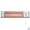 Kép 1/5 - Home FK 24 falra szerelhető elektromos karccsöves fűtőtest, 600W/1200W,  IPX4 védelem, ezüst