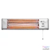 Kép 1/5 - Home FK 24 falra szerelhető elektromos karccsöves fűtőtest, 600W/1200W,  IPX4 védelem, ezüst