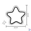 Kép 3/3 - Home KAD 27 fa asztaldísz, csillag, LED neon-light szalag, melegfehér
