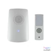 Kép 2/2 - Home DB 1001DC vezeték nélküli csengő, 100m hatótáv, 8 dallam, kék fényjelzés, 256 digitális kód, elemes kivitel, IP 44 védett nyomógomb