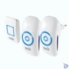 Kép 1/2 - Home DBS 1501AC vezeték nélküli csengőszett, 150m hatótáv, 36 dallam, többszólamú hang, 4 fokozatú hangerő, kék LED, 230V-os tápellátás